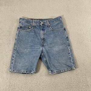 Vintage 505 Denim Shorts Men 34 Blue Medium Wash Y2K Regular Fit Jorts